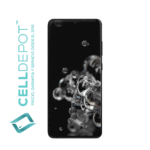 Samsung S20 Ultra Cosmic Black Vista 360 - Imagen que resalta la frontal del S20 Ultra en tono Negro. Muestra con detalle la pantalla de vanguardia y el diseño elegante del dispositivo, destacando su atractivo color Negro y las características distintivas del S20 Ultra.