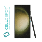 Samsung S23 Ultra Botanic Green Vista 360 - Imagen que resalta la frontal del S23 Ultra en tono Verde. Muestra con detalle la pantalla de vanguardia y el diseño elegante del dispositivo, destacando su atractivo color Verde y las características distintivas del S23 Ultra.