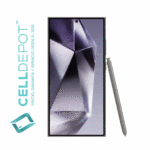 Samsung S24 Ultra Titanium Black Vista Diagonal Dual - Imagen elegante que presenta el S24 Ultra en color Negro. Captura la sofisticación de la parte trasera y la vanguardia de la pantalla frontal en una vista diagonal, destacando el diseño moderno y la calidad premium del dispositivo.