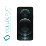 iPhone 12 Pro Silver Vista 360 - Imagen que resalta la frontal del 12 Pro en tono Plateado. Muestra con detalle la pantalla de vanguardia y el diseño elegante del dispositivo, destacando su atractivo color Plateado y las características distintivas del 12 Pro.