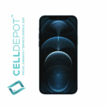 iPhone 12 Pro Sierra Blue Vista 360 - Imagen que resalta la frontal del iPhone 12 Pro en tono azul. Muestra con detalle la pantalla de vanguardia y el diseño elegante del dispositivo, destacando su atractivo color titanio y las características distintivas del iPhone 12 Pro.